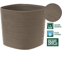 Pot with water reserve - GARDEN ID Respect - Taupe 20 x 20 cm - 100% h