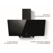 CONTINENTAL EDISON CEHD9065B black decorative hood - L90 cm