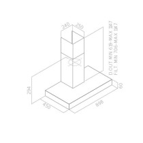 CONTINENTAL EDISON CEHD9058S stainless steel decorative hood - 90 cm