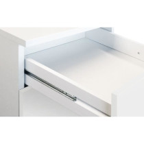 START Meuble bas de cuisine 3 tiroirs - L 60 x Mélaminé blanc - Faç