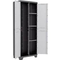 KIS Linear Utility Storage Cabinet - 68 x 39 x 173 cm - Black and Gray