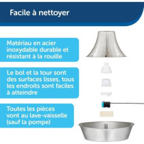 PetSafe Seaside Stainless Steel Pet Fountain 1.8L