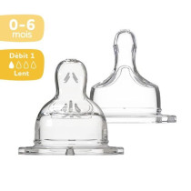 DODIE Wide Neck Flat Teat 0-6 Months Silicone