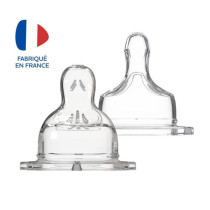 DODIE Teat Sensation + flat wide neck +6 months silicone flow 4 specia