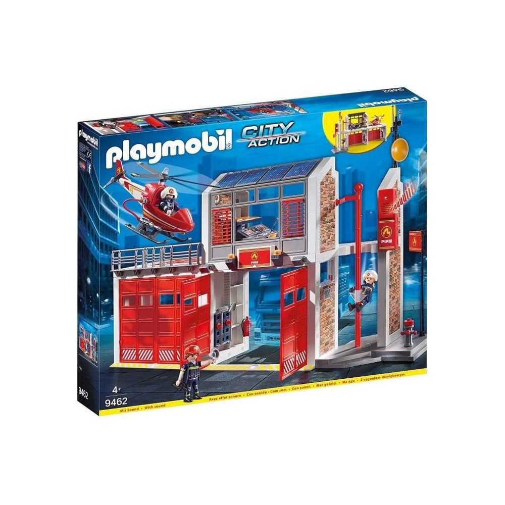PLAYMOBIL 9462 - City Action - Fire Station with Helicopter - New in 2