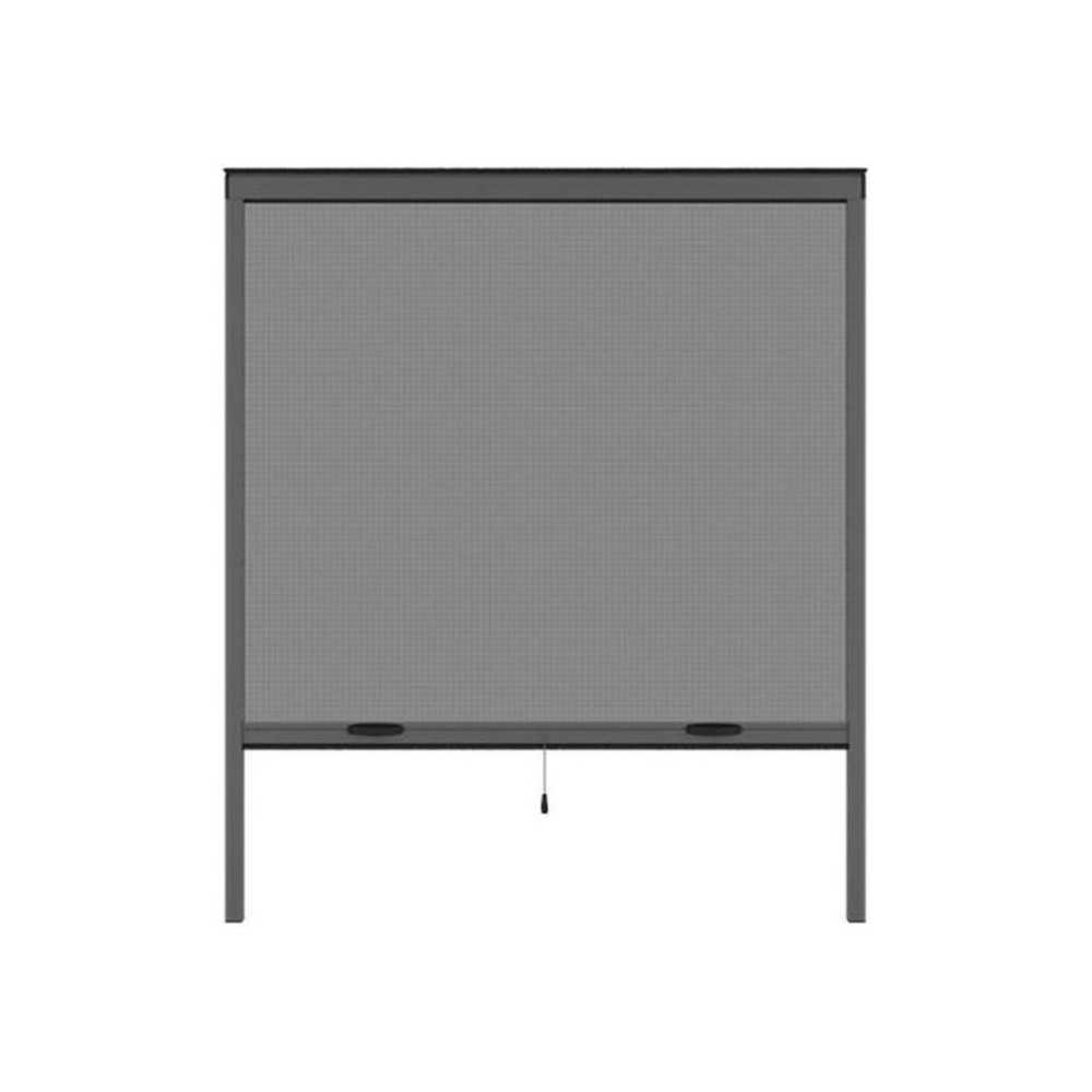 Moustiquaire de fenetre L125 x H145 cm en aluminium gris anthracite -