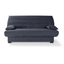 Banquette clic clac 3 places - Matelas 17 cm - Tissu gris anthracite -