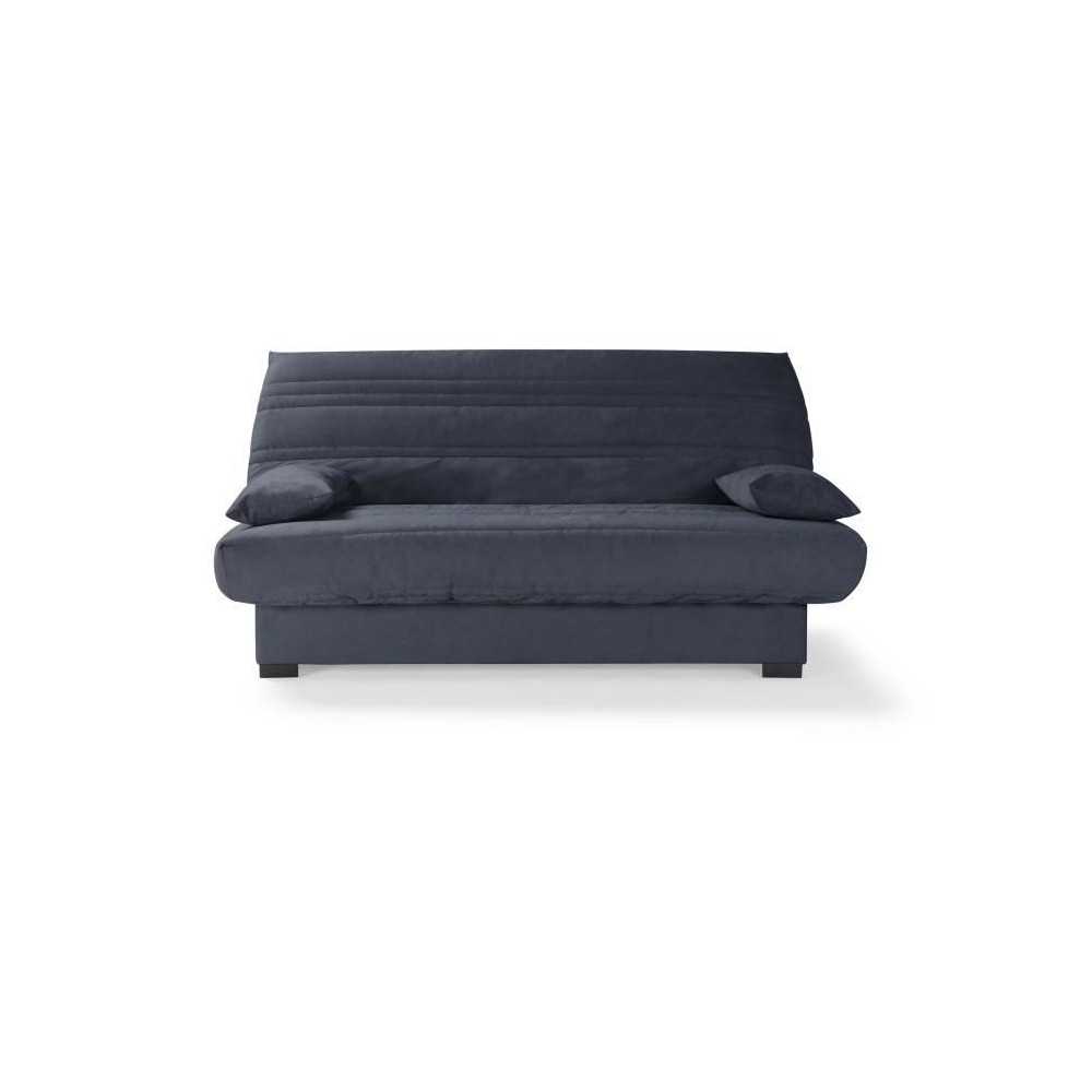 Banquette clic clac 3 places - Matelas 17 cm - Tissu gris anthracite -
