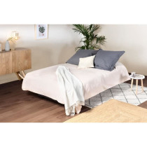 Banquette clic clac 3 places - Matelas 17 cm - Tissu gris anthracite -
