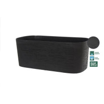 Planter + water reserve - GARDEN ID Respect - Black-Anth 50 x 17 cm -