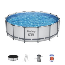 Kit Piscine hors sol tubulaire BESTWAY - Steel Pro Max - 457 x 122 cm