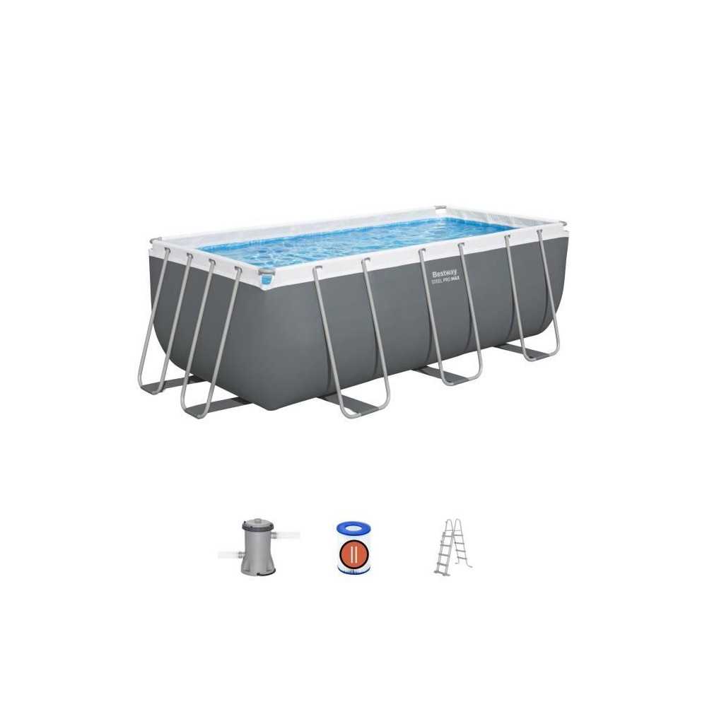 Kit Piscine hors sol tubulaire BESTWAY - Steel Pro Max - 422 x 201 x 1