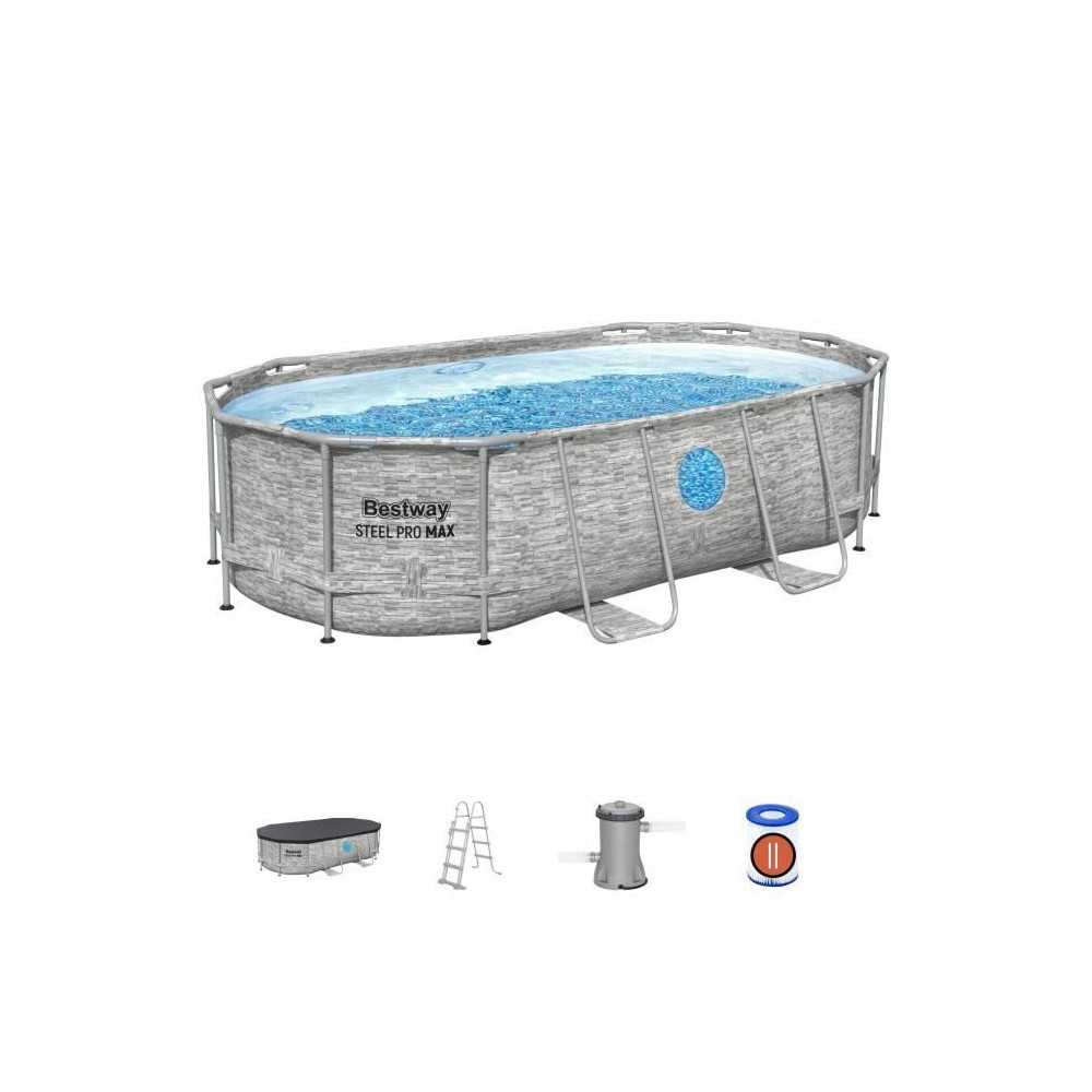 Kit Piscine hors sol tubulaire BESTWAY - Steel Pro MAX™- 427 x 250 x