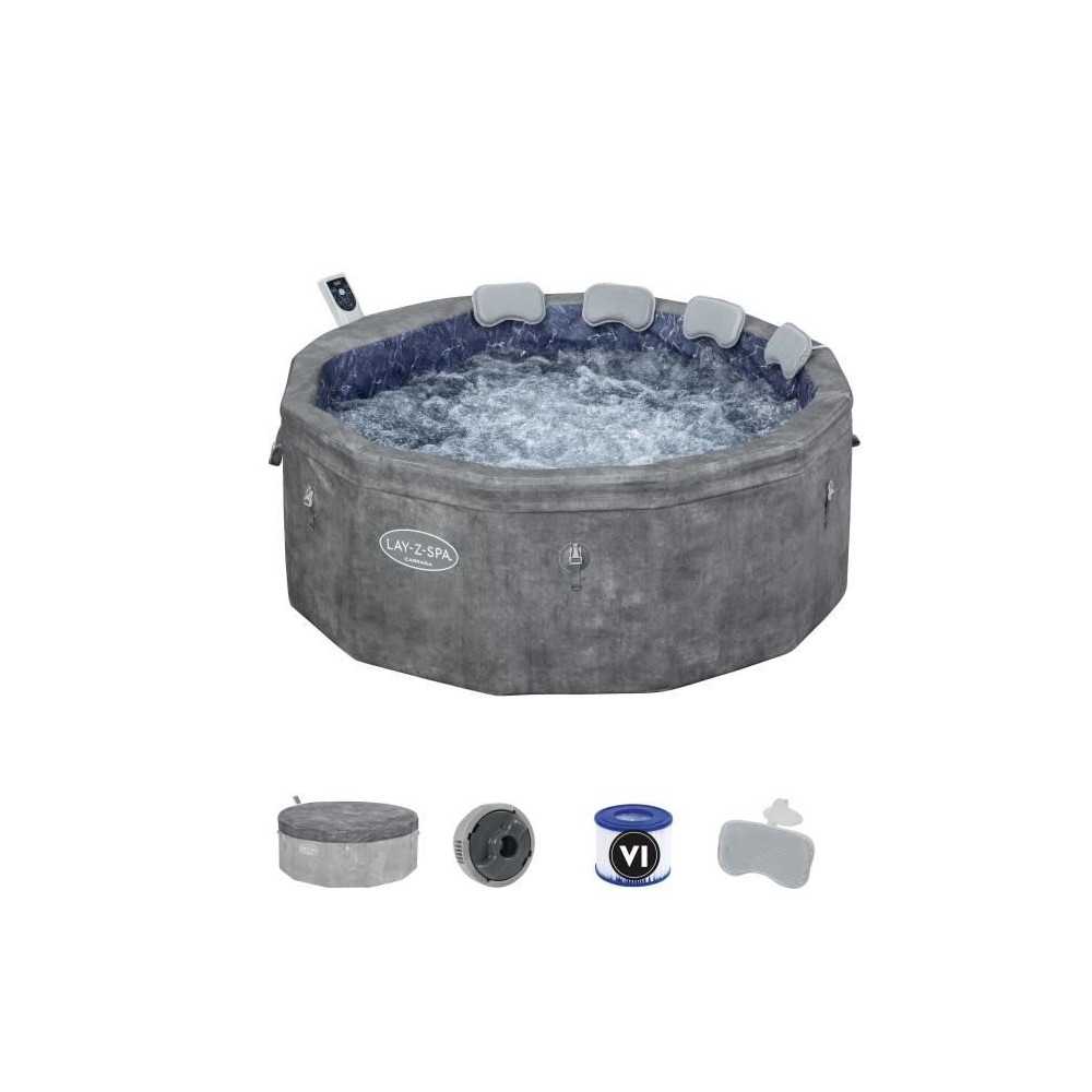 Spa gonflable BESTWAY - Lay-Z-Spa Carrara - 140 airjets - 170 x 65 cm