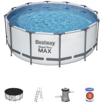 Kit Piscine hors sol tubulaire BESTWAY Steel Pro Max - 366 x 122 cm -