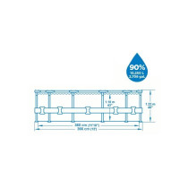 Kit Piscine hors sol tubulaire BESTWAY Steel Pro Max - 366 x 122 cm -