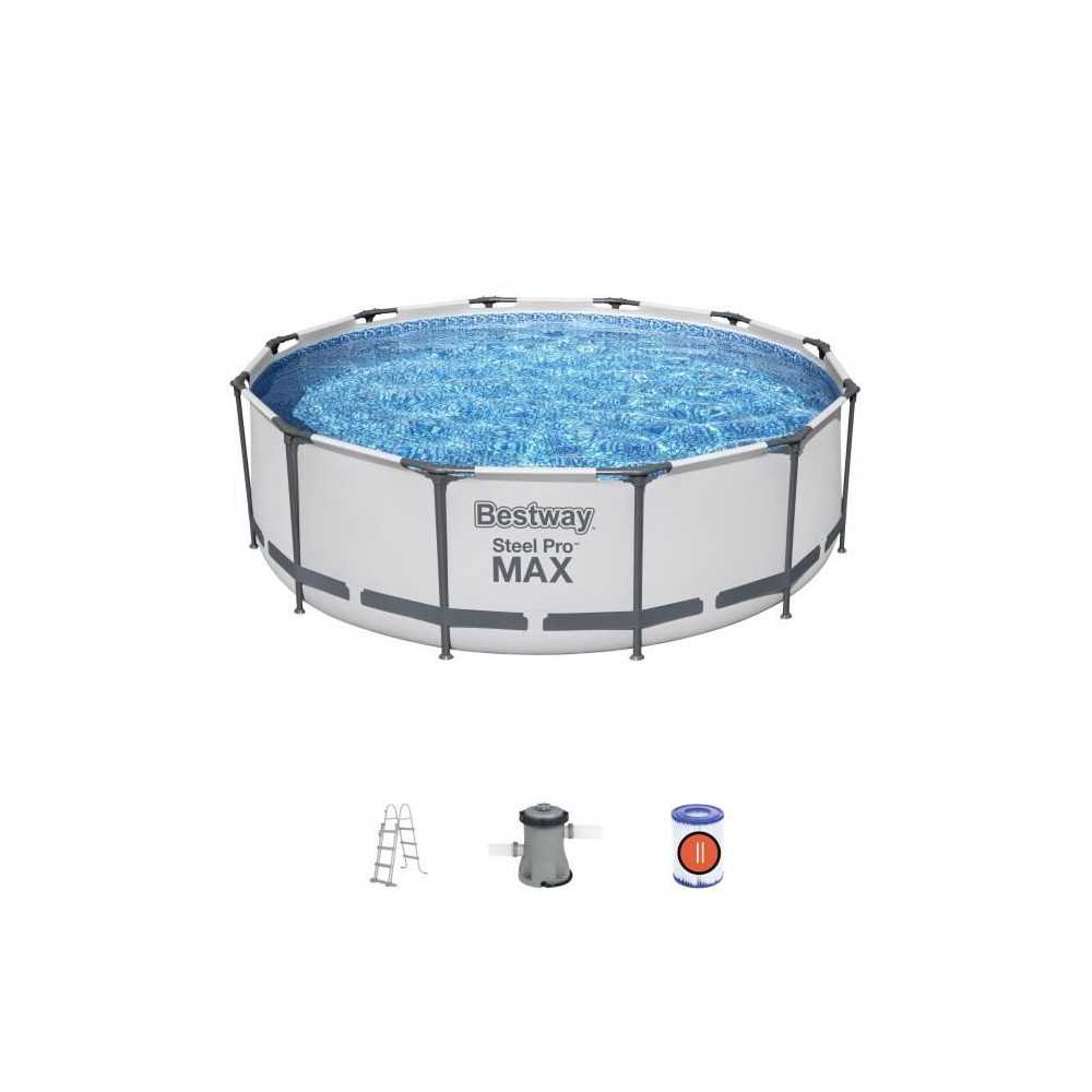 Kit Piscine hors sol tubulaire BESTWAY Steel Pro Max™- 366 x 100 cm