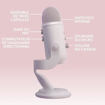 USB microphone - Blue Yeti Premium - For recording, streaming, gaming,