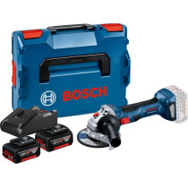 BOSCH Professional GWS 18V-7 grinder + 2 4.0AH batteries + 18V-40 + L-