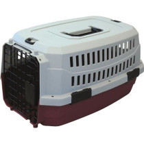 M -pets Viaggio Carrier M - 68x47.6x45cm - Bordeaux and Gray - for dog
