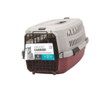 M -pets Viaggio Carrier M - 68x47.6x45cm - Bordeaux and Gray - for dog
