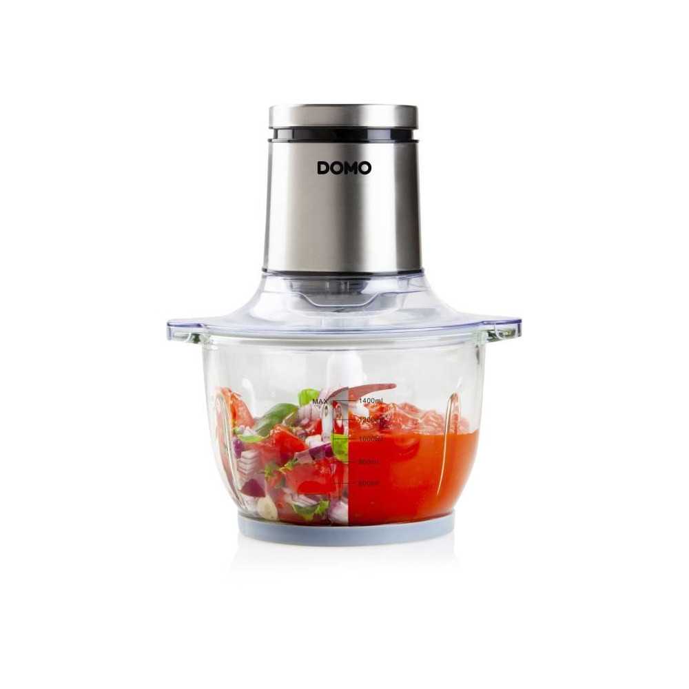 Maxi chopper - DOMO - DO9244MC - 400 W - 1400 ml - Stainless steel bla Maxi chopper - DOMO - DO9244MC - 400 W - 1400 ml - Stainless steel bla