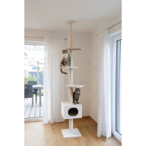 Arbre a chat - 38 x 38 x 240 a 260 cm - Ferdi - KERBL - Blanc - Sis