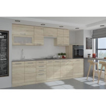 LASSEN Cuisine complete L 300 cm avec demi-colonne four et hotte - Dé