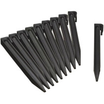 Nature sachet of 10 anchors for polypropylene garden border - H 26.7 x