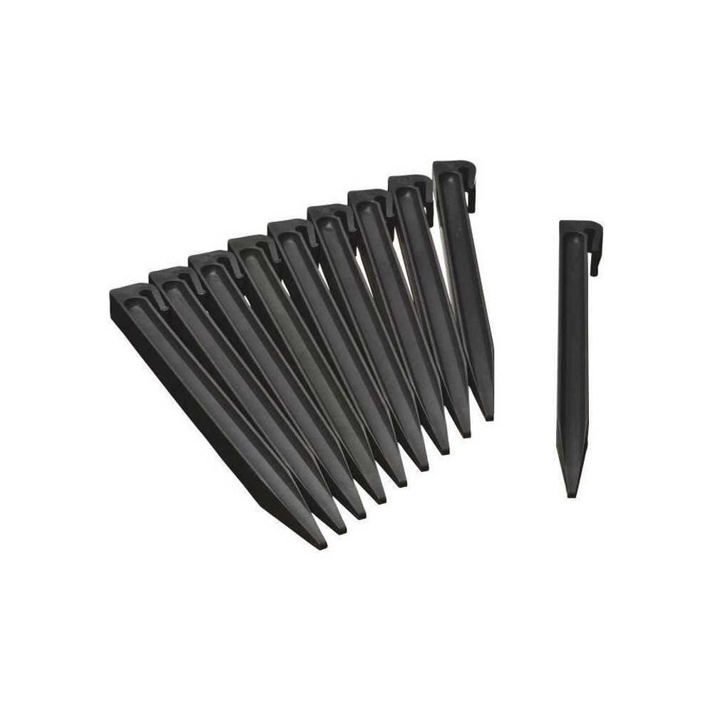 Nature sachet of 10 anchors for polypropylene garden border - H 26.7 x