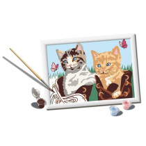 CreArt Kids 18x24cm, Numéro d'Art, Chatons et Chaussures, Kit de pein