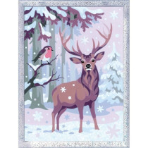 CreArt Kids 18x24cm Cerf romantique, Kit de peinture par numéros Num