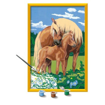 CreArt Kids 31x21cm Fiers chevaux, Kit de peinture par numéros Numér