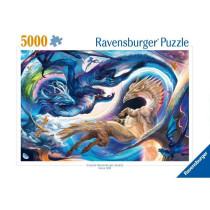 Puzzle 5000 pieces Dragon de jour et de nuit, Des 14 ans, Dragons, 120