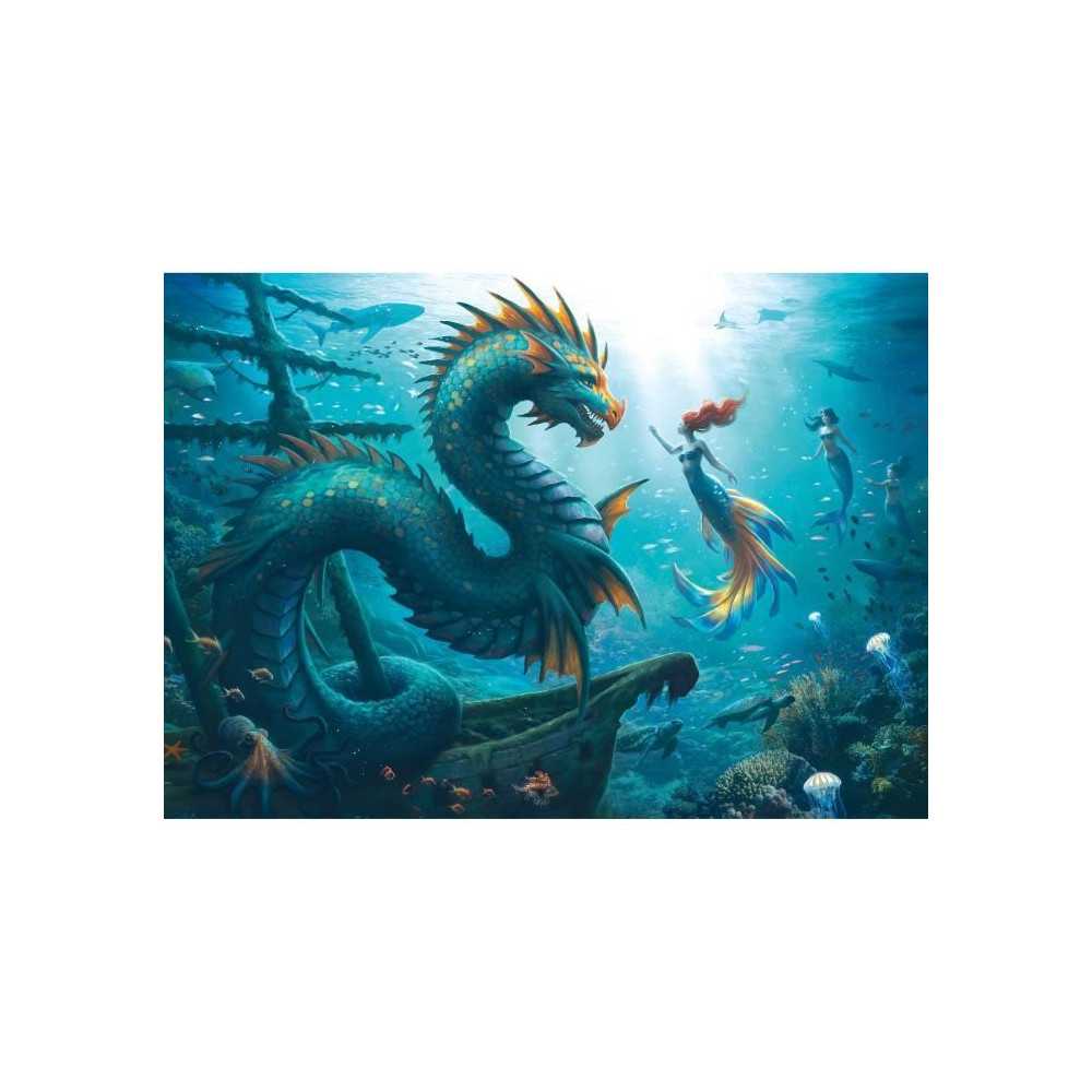Puzzle 1000 pieces Dragon, sirene et tortues des profondeurs, des 14 a