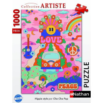Puzzle 1000 pieces Hippie style / Cha cha Pop, des 14 ans, Puzzle de q
