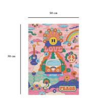 Puzzle 1000 pieces Hippie style / Cha cha Pop, des 14 ans, Puzzle de q