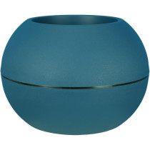 RIVIERA GRANIT BOULE round flower box - Plastic - Diameter 50 cm - Blu
