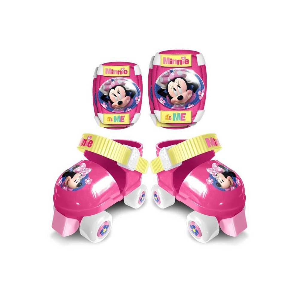 DISNEY MINNIE Set roller skates + elbow pads + knee pads