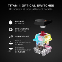 Clavier gaming optique et mécanique sans fil - Turtle Beach - Vulcan