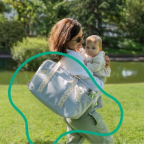 Badabulle Bowling Diaper Bag - Large Capacity 20L - Changing mat and s