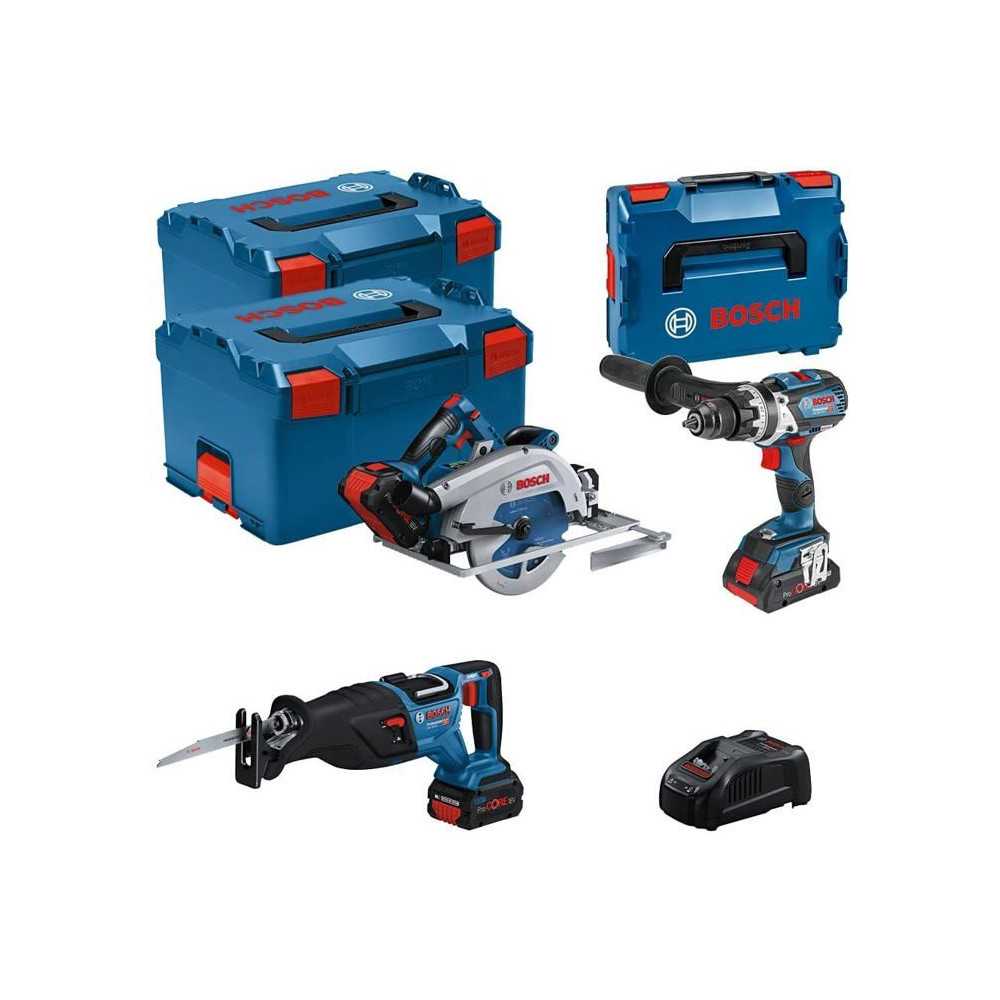 ensemble d'outils 18V GSB/GKS/GSA - BOSCH - avec 2 batteries 18V 5.5AH