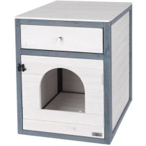 Armoire pour chat - KERBL - Ida - Blanc/bleu - 58x45x60cm