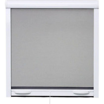 Fenetre mosquito net L125 x H145 cm in white lacquered aluminum - Invi