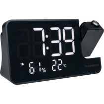 Projector clock radio - THOMSON - Black - FM radio, Temperature, Humid