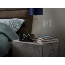 Projector clock radio - THOMSON - Black - FM radio, Temperature, Humid