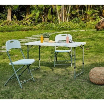 Folding table - 120 cm - 4 persons - Powder coated steel tubes, Ø 25