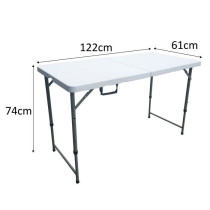 Folding table - 120 cm - 4 persons - Powder coated steel tubes, Ø 25