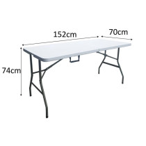 Folding table - 150 cm - 6 people - Powder coating in steel tubes