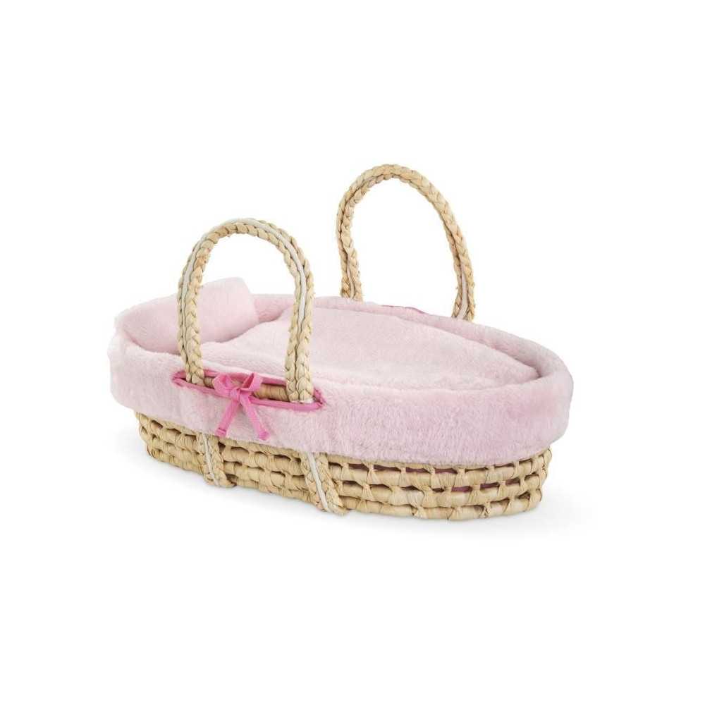 Accessoires poupons - COROLLE - Ensemble Couffin Peluche Rose - pour p